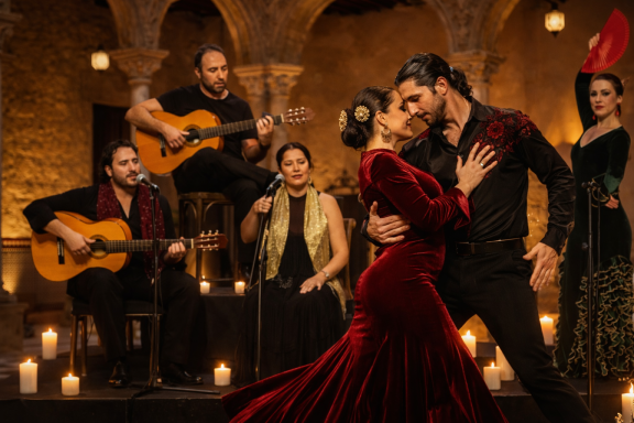 Luxury Flamenco Wedding Show Flamenco performance for luxury wedding in Girona Spain